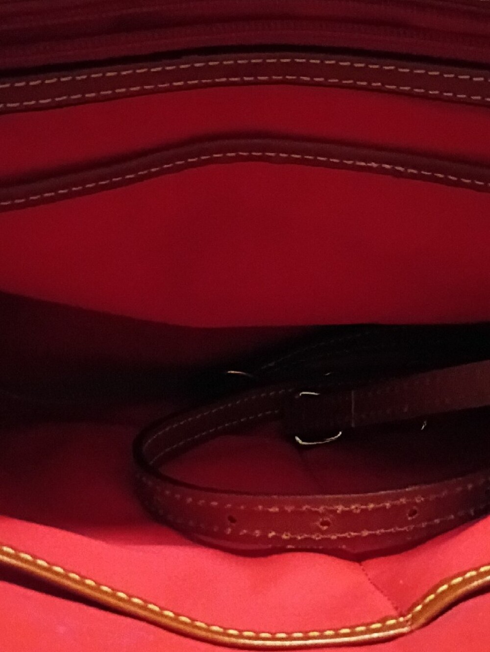 Dooney & Bourke Light Pink Pebbled Satchel with Brown Trim - Picture 4 of 5